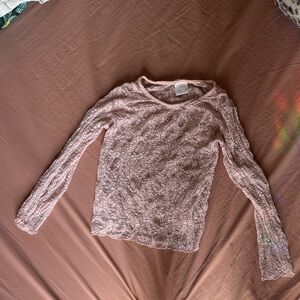 Zara Dusty Pink Lace Top